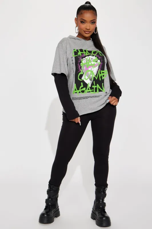 Chaos Again Pant Set - Heather Grey sold by Fashion Nova