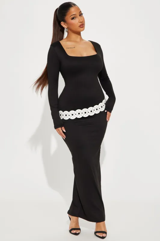 Shyla Double Lined Maxi Dress - Black sold by Fashion Nova