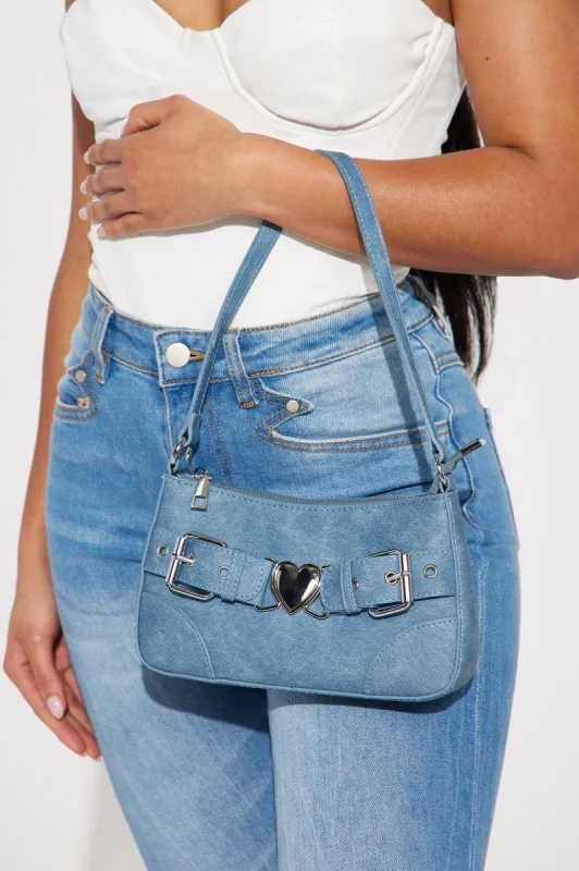 Safe With Me Love Handbag - Medium Wash sold by Fashion Nova