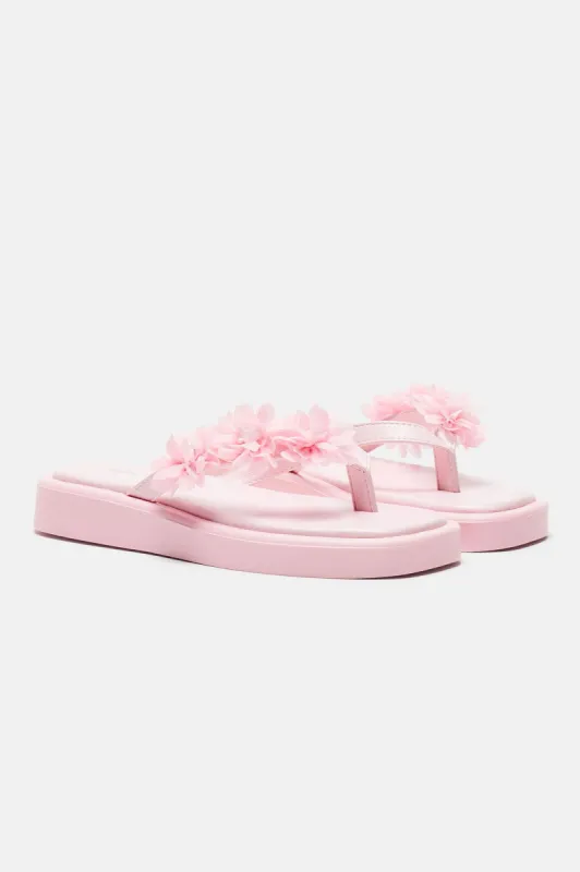 Mini Girly Girl Flat Sandal - Pink sold by Fashion Nova