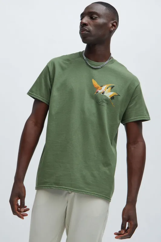 Good Luck Label Short Sleeve Tee - Sage sold by Fashion Nova