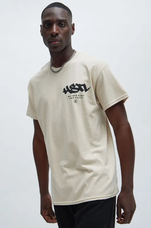 Holy Hustle Short Sleeve Tee - Sand sold by Fashion Nova