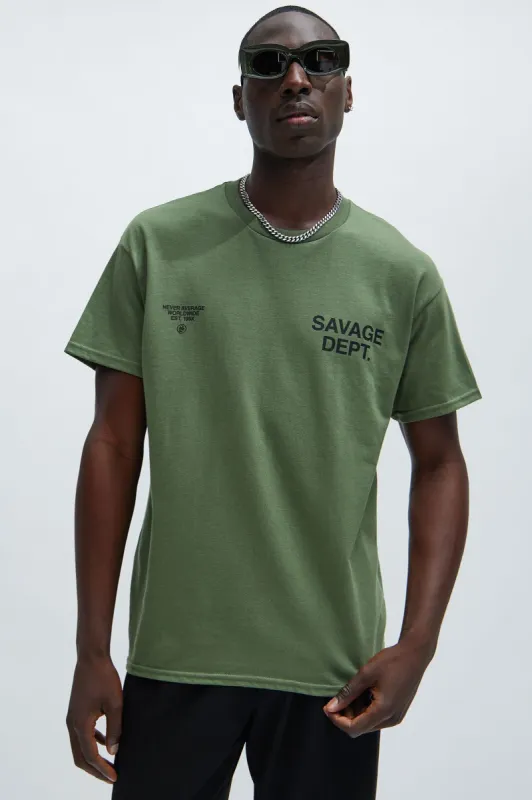 Savage Dept. Short Sleeve Tee - Sage sold by Fashion Nova