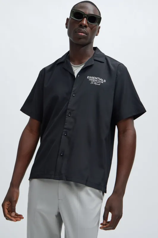 Owners Club Button Up Shirt - Black sold by Fashion Nova