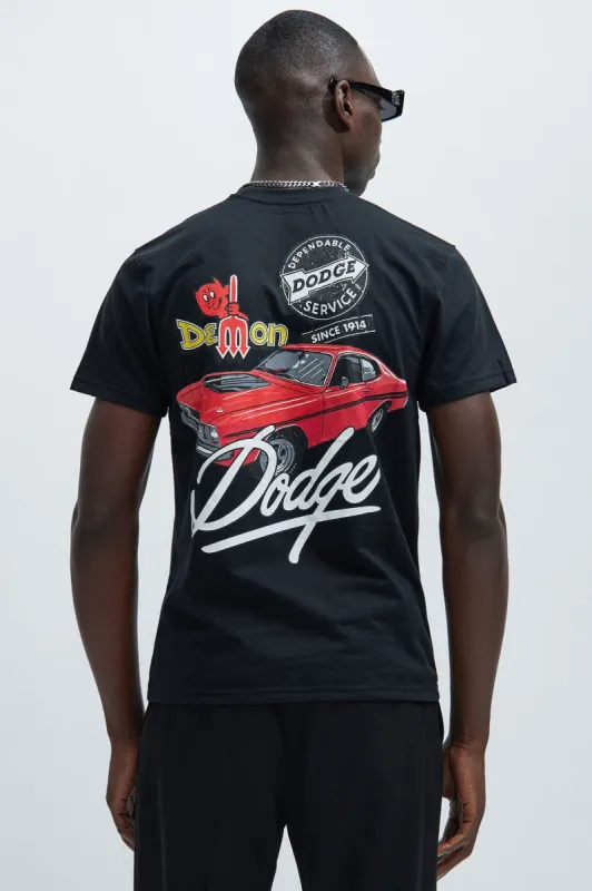 Dodge Demon 1947 Pocket Short Sleeve Tee - Black sold by Fashion Nova