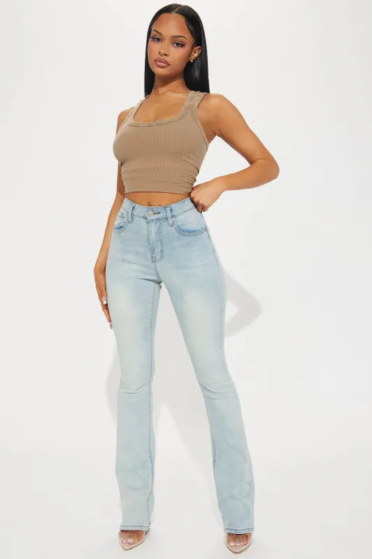 Noa Sculpting Stretch Bootcut Jeans - Light Wash sold by Fashion Nova