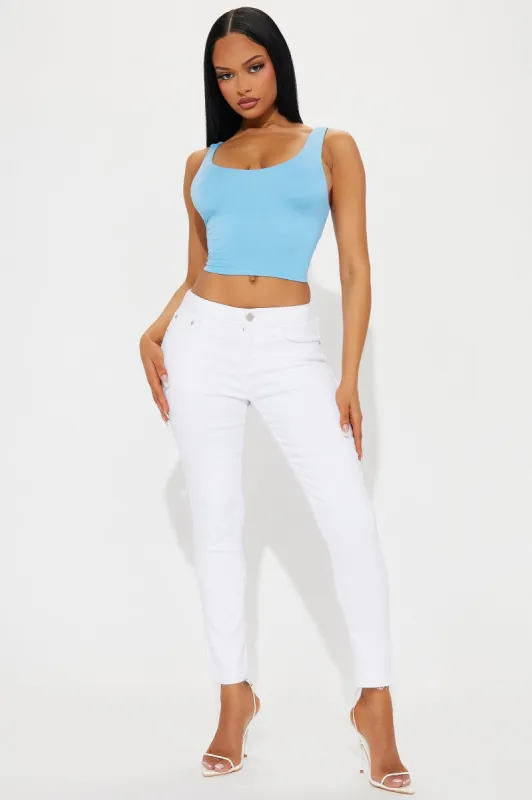 Highly Selective Stretch Skinny Jeans - White sold by Fashion Nova