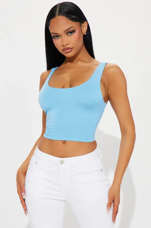Emiah Crop Top - Blue sold by Fashion Nova