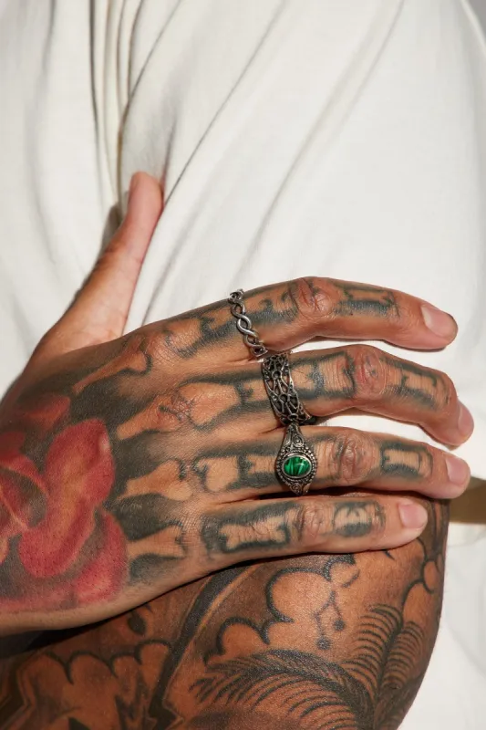 Pave The Way Ring Set - Silver made by Fashion Nova