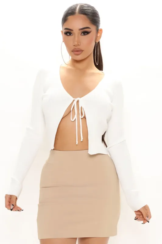 Cutest Bestie Cardigan - Off White sold by Fashion Nova