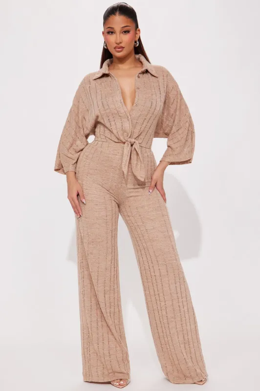Close Enough Pant Set - Taupe sold by Fashion Nova