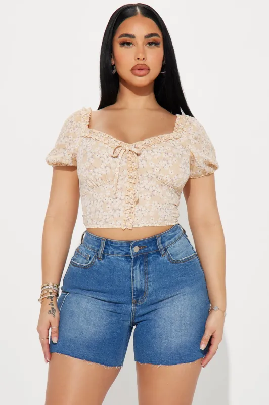 Eden Blouse Top - Taupe sold by Fashion Nova