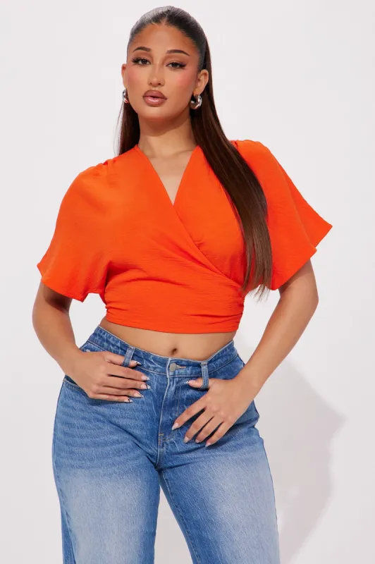 Jamie Blouse Top - Orange sold by Fashion Nova