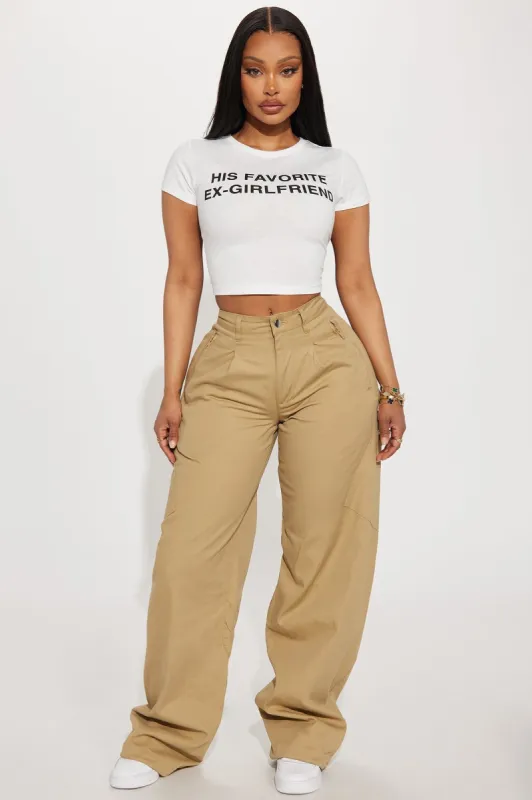 Flattered To Meet You Cargo Jogger - Khaki sold by Fashion Nova