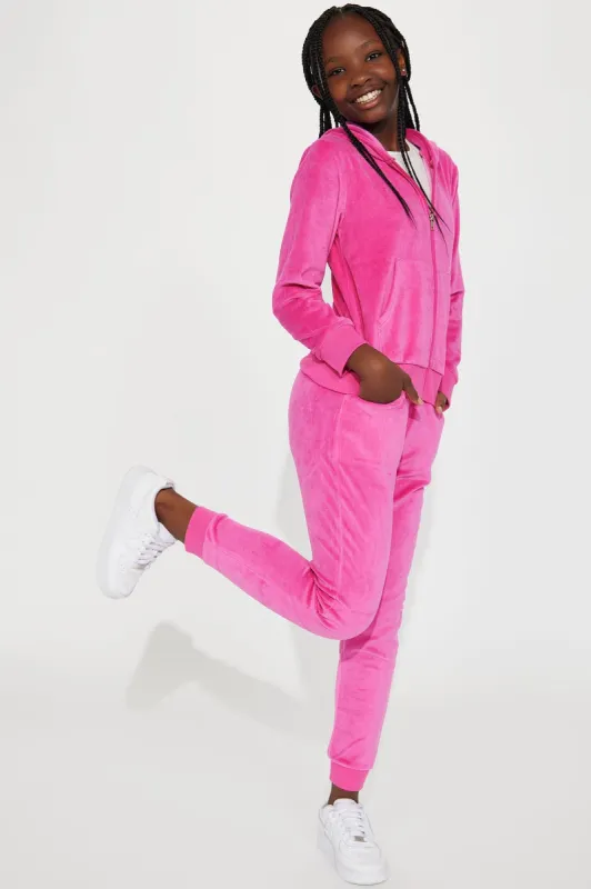 Mini Original Trendsetter II Velour Set - Hot Pink sold by Fashion Nova