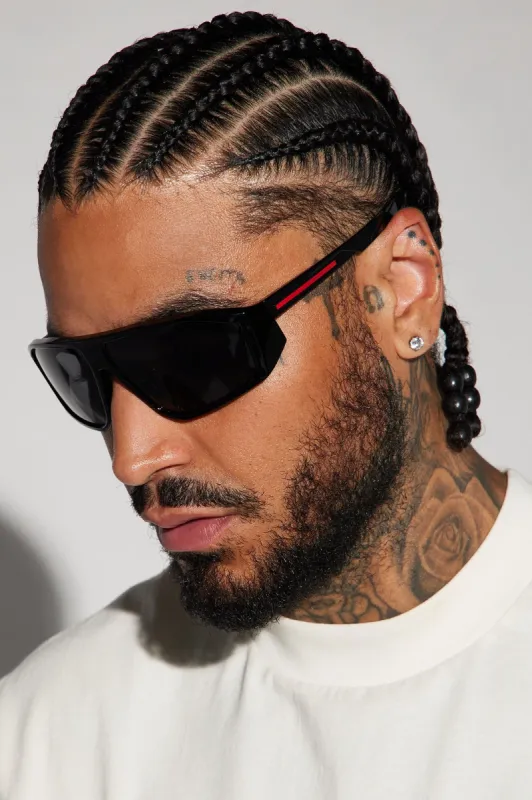 Come For You Sunglasses - Black/Red sold by Fashion Nova