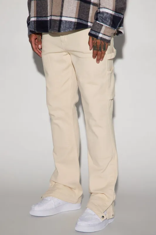 Indestructible Flared Carpenter Pants - Cream sold by Fashion Nova