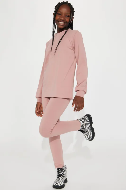 Mini Paparazzi II Legging Set - Mauve sold by Fashion Nova