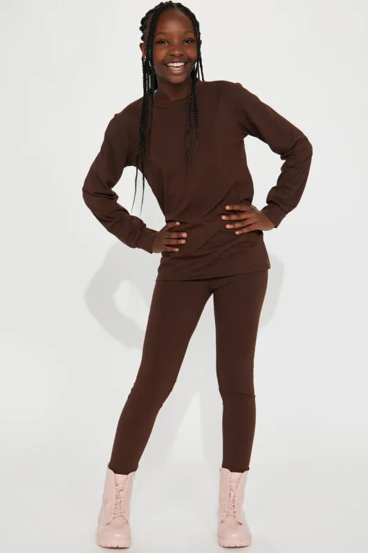 Mini Paparazzi II Legging Set - Chocolate sold by Fashion Nova