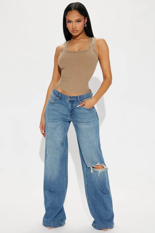 Down Your Block Flare Jeans - Medium Wash sold by Fashion Nova