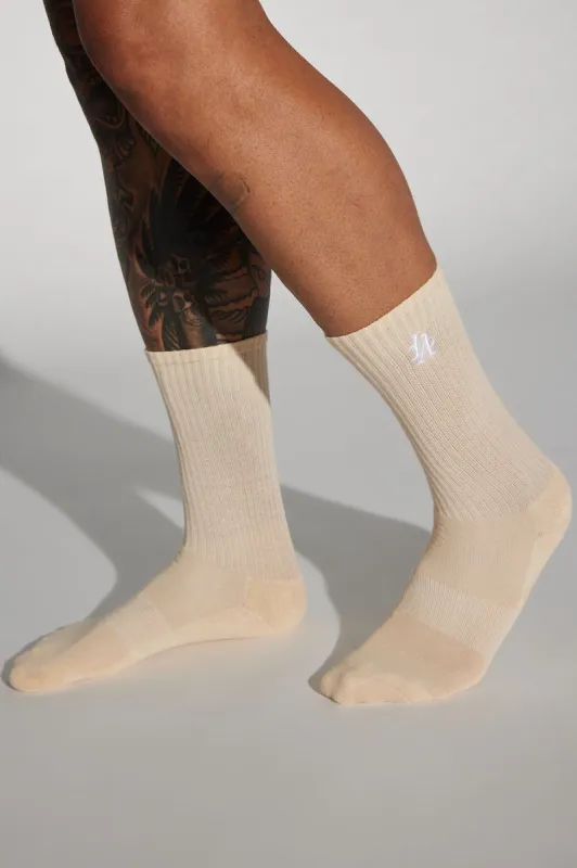 LA Crew Socks - Cream sold by Fashion Nova