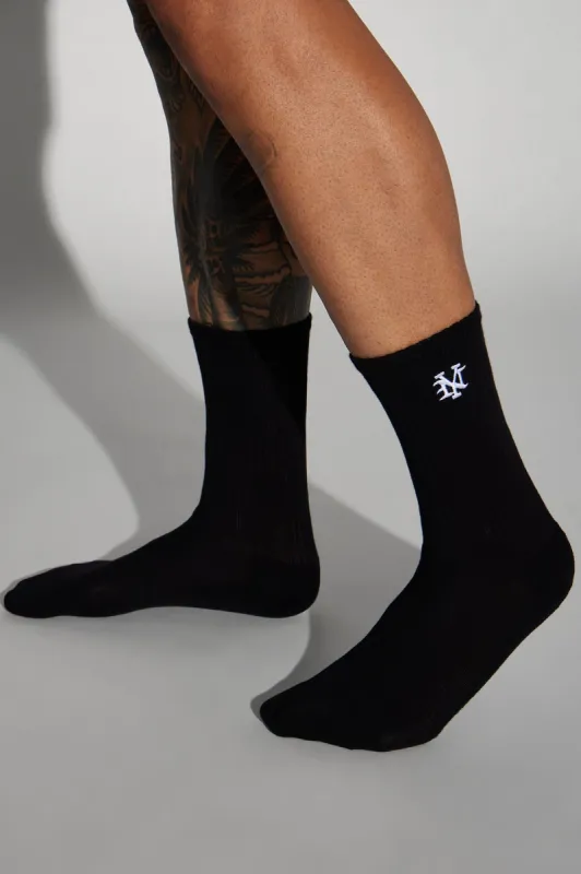 NY Crew Socks - Black sold by Fashion Nova