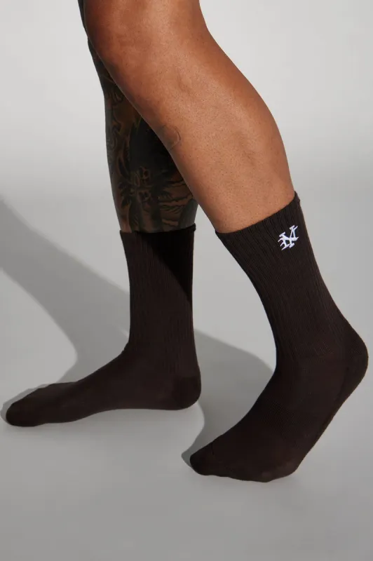 NY Crew Socks - Brown sold by Fashion Nova