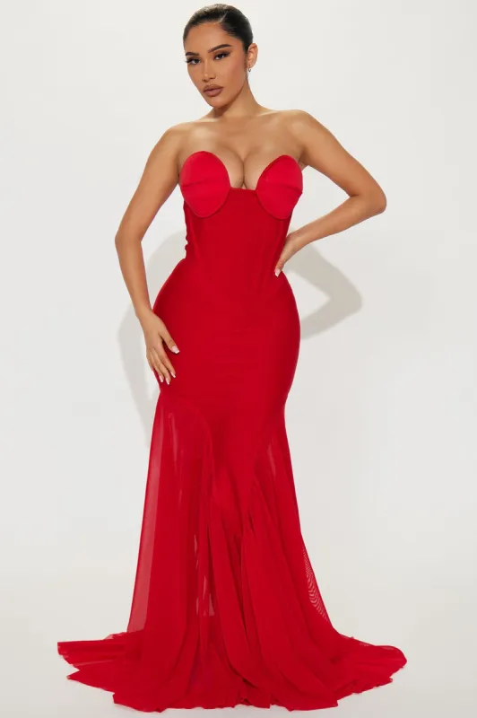 Ana Bandage Gown - Red made by Fashion Nova