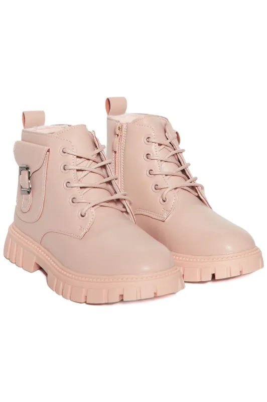 Mini Brave Girl Boots - Blush sold by Fashion Nova