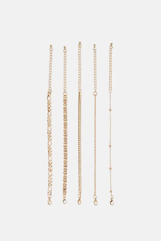 Something Different 4 Piece Bracelet Set - Gold sold by Fashion Nova
