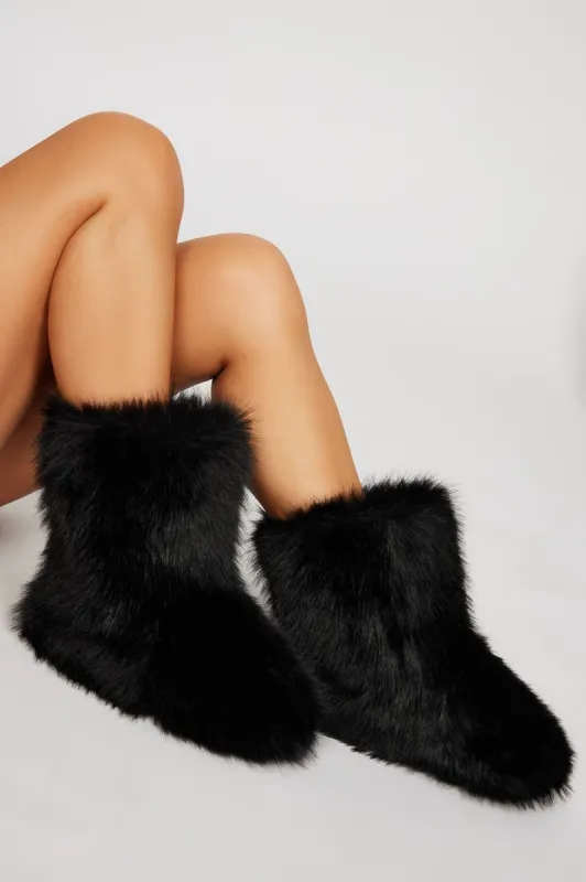 Chilly Days Booties - Black sold by Fashion Nova