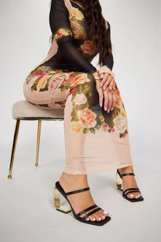 Hooked On You Heeled Mules - Black sold by Fashion Nova