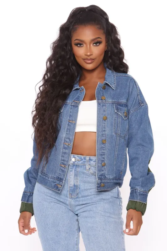 Be Back Later Denim Jacket - Medium Wash sold by Fashion Nova