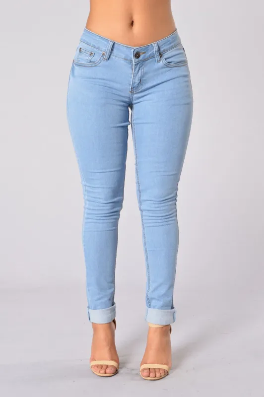 Basically Basic Jeans - Light Blue sold by Fashion Nova