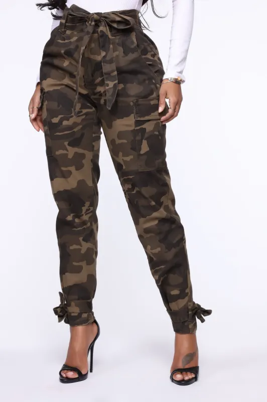 No Ties Love Cargo Pants - Camouflage sold by Fashion Nova