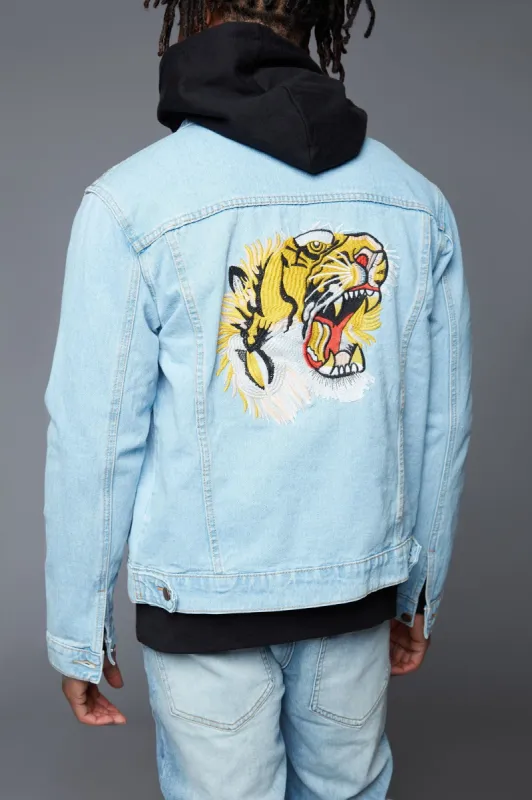Str8 Ballin Denim Jacket - LightWash sold by Fashion Nova