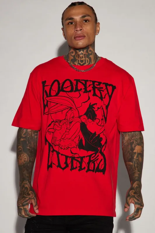 Looney Tunes Short Sleeve Tee - Red sold by Fashion Nova