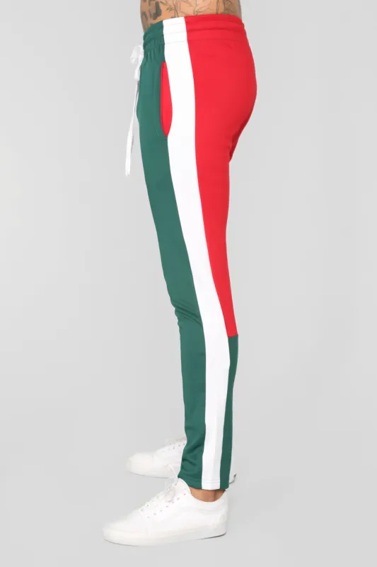 Bobby Track Pant - Green/Combo sold by Fashion Nova