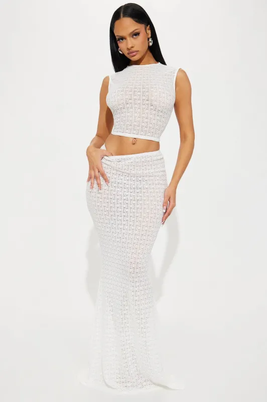 Wynona Lace Skirt Set - White sold by Fashion Nova