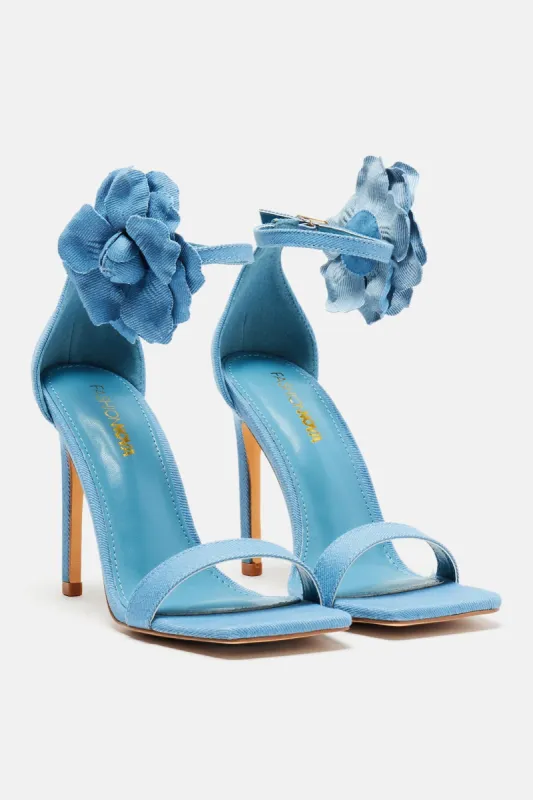 Feeling Sweet Heeled Sandals - Blue sold by Fashion Nova
