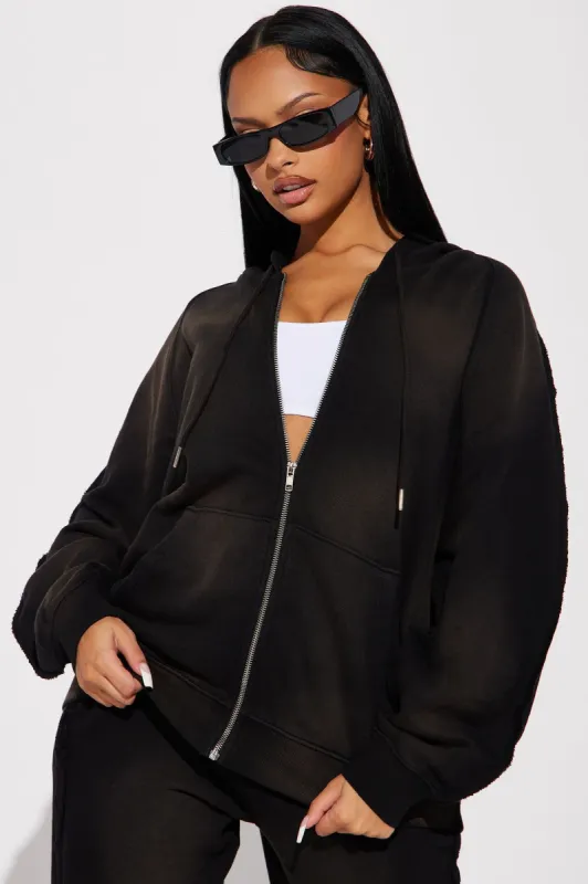 Serenity Oversized Washed Lounge Hoodie - Black sold by Fashion Nova