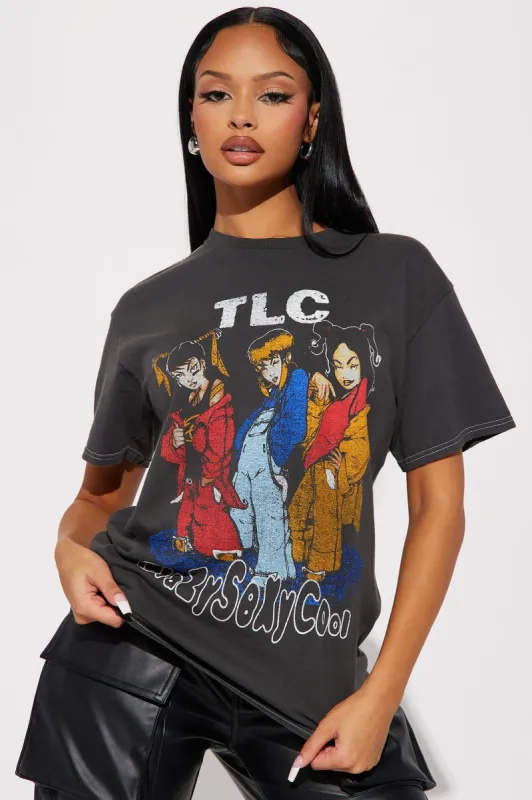 TLC Cartoon Graphic Tee - Charcoal sold by Fashion Nova