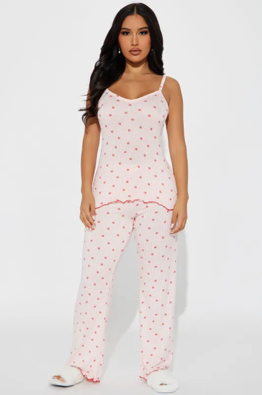 Berry Sweet PJ Pant Set - Pink/combo made by Fashion Nova