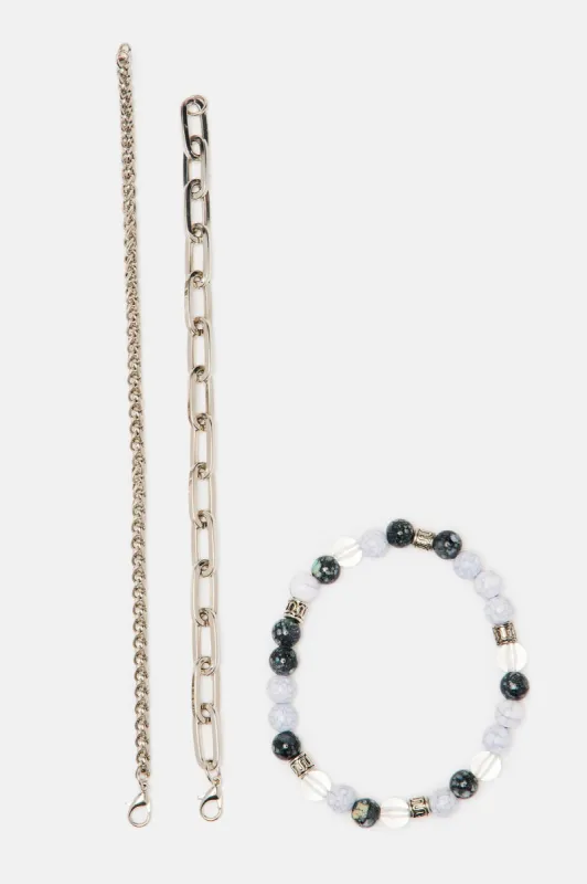 Stay With Me Bracelet Set - Silver made by Fashion Nova