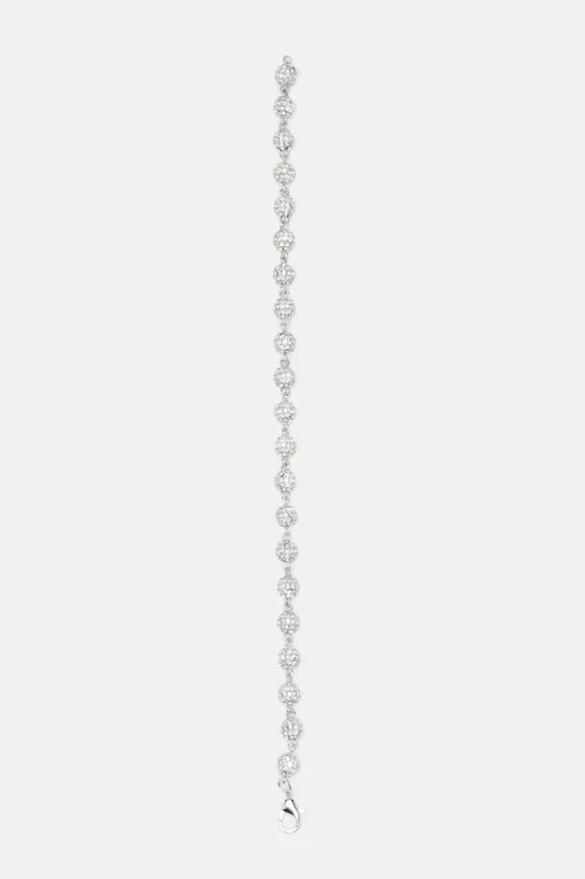 Iced Out Ball Chain Bracelet - Silver sold by Fashion Nova