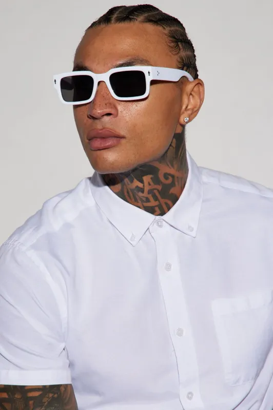 Turn Down Sunglasses - White sold by Fashion Nova