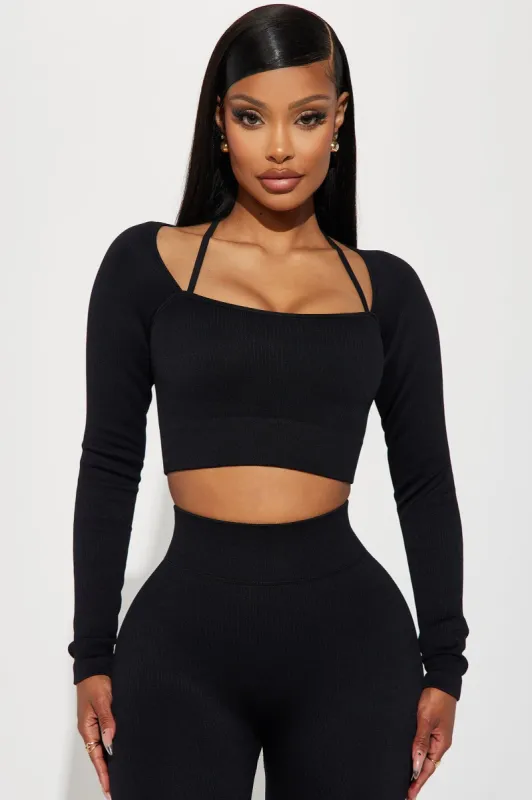 New Body Active Top - Black sold by Fashion Nova