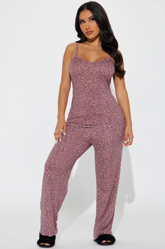 Wild Dreams PJ Pant Set - Brown/combo sold by Fashion Nova