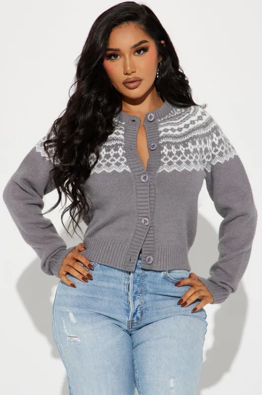 Noelia Cardigan - Grey/combo sold by Fashion Nova
