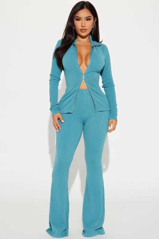 The One And Only Sweater Pant Set - Teal sold by Fashion Nova